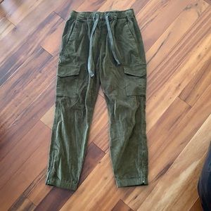 Green corduroy pants